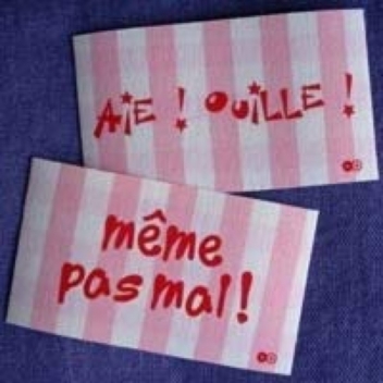 - 3700982200463 - Polka Dot - Patchs thermocollants Aie ! Ouille ! Rose 2 pièces - 2