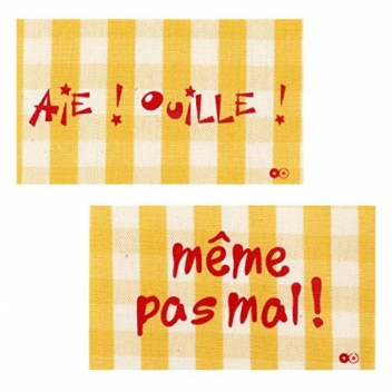  - 3700982200470 - Polka Dot - Patchs thermocollants Aie ! Ouille ! Orange 2 pièces - 2