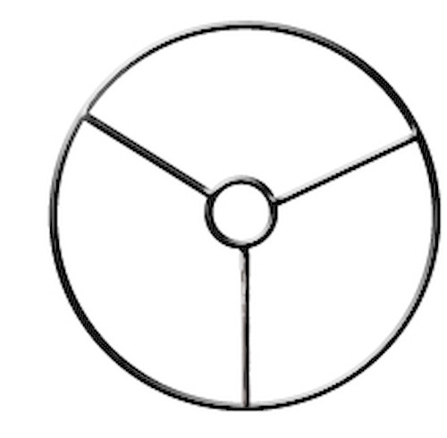 MegaCrea DIY Armature abat-jour cercle Ø 20 cm métal