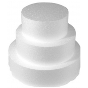 Pièce montée polystyrène Ø 30 à 20 cm Haut 12 cm 3 p