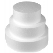 Pièce montée polystyrène Ø 30 à 10 cm Haut 21cm 3 p