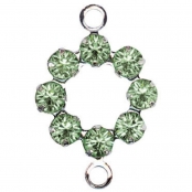 Perle Cristal Swarovski Couronne Jade 15 mm