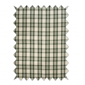 Coupon de tissu en coton Carreaux verts et blancs