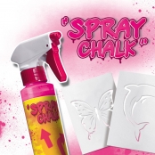 Craie en spray aérosol et pochoirs Rose Pour enfant
