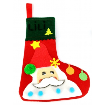 Kit Chaussettes Noel En Feutrine 10 Couleurs Sodertex Objet A Decorer