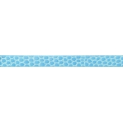 Bracelet 6 mm Style croco Bleu