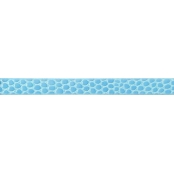 Bracelet 6 mm Style croco Bleu