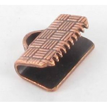 VAP13/1C - 3660246045813 - MegaCrea - Embout fermoir pour ruban et miyuki 10mm Cuivré