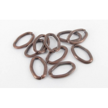 VAP83/1C - 3660246001277 - MegaCrea - Anneau brisé ovale 15x10 mm Cuivré 10 pièces - 2