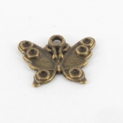 Breloque en métal Papillon Bronze (10 pièces)