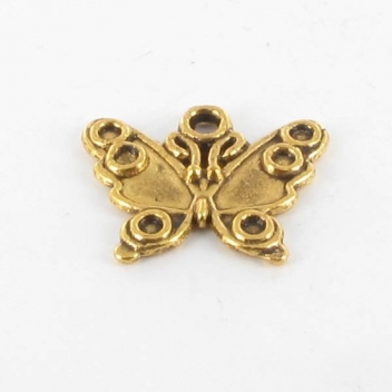 BM058D - 3660246113673 - MegaCrea - Breloque métal Papillon Doré