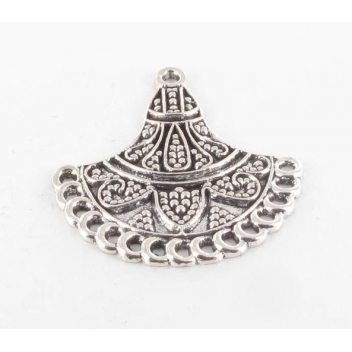 BM063A - 3660246113710 - MegaCrea - Breloque pendentif Diviseur éventail Argenté