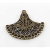 Breloque pendentif Diviseur éventail Bronze