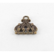 Breloque pendentif Diviseur orné 14mm Bronze (10 pièces)