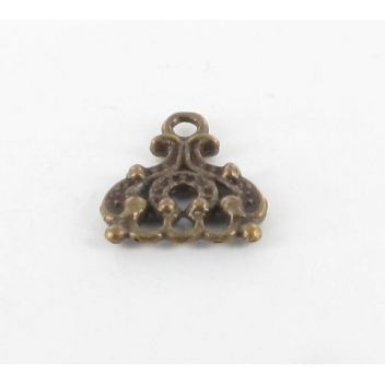 BM064B - 3660246113765 - MegaCrea - Breloque pendentif Diviseur orné 14mm Bronze