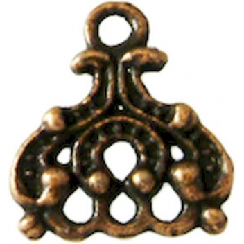 BM064C - 3660246113772 - MegaCrea - Breloque pendentif Diviseur orné 14mm Cuivré (lot de 10)