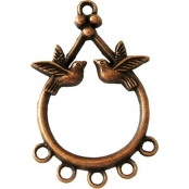 Breloque pendentif Diviseur colombe Cuivré