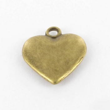 BM068B - 3660246113871 - MegaCrea - Breloque en métal Coeur n°2 Bronze