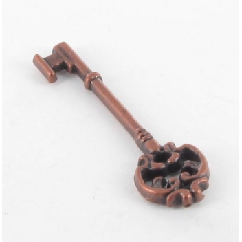 BM109C - 3660246117145 - MegaCrea - Breloque métal Petite clé Cuivré