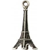 Breloque en métal Tour Eiffel Argenté