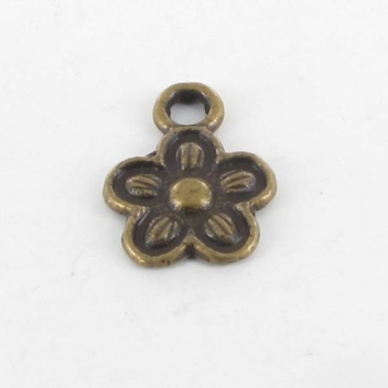 BM174B - 3660246000928 - MegaCrea - Breloque métal Fleur Bronze