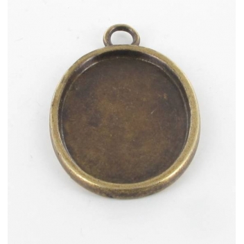 BM204B - 3660246042188 - MegaCrea - Médaillon métal ovale Grand modèle Bronze
