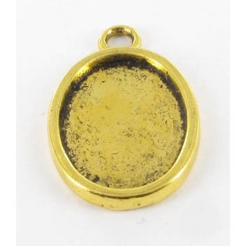BM205D - 3660246042294 - MegaCrea - Médaillon métal ovale Petit modèle Doré