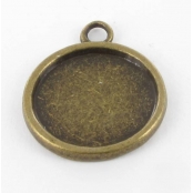 Médaillon en métal rond Modèle intermédiaire Bronze