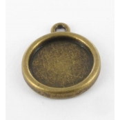 Médaillon en métal rond Petit modèle Bronze (10 pièces)