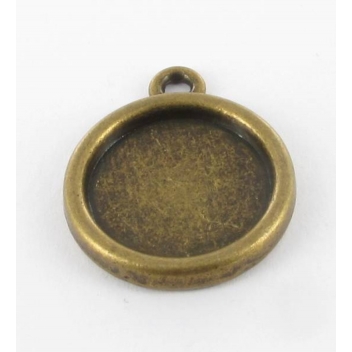 BM208B - 3660246042201 - MegaCrea - Médaillon métal rond Petit modèle Bronze