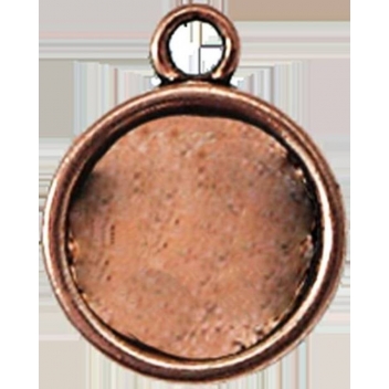 BM208C - 3660246042256 - MegaCrea - Médaillon métal rond Petit modèle Cuivré