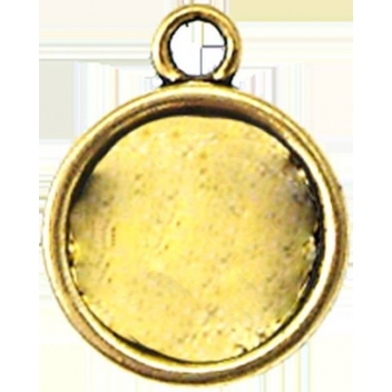 BM208D - 3660246042300 - MegaCrea - Médaillon métal rond Petit modèle Doré