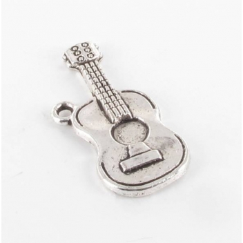 BM235A - 3660246047510 - MegaCrea - Breloque métal Guitare n°2 Argenté