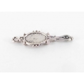 Breloque en métal Miroir Argenté (10 pièces)