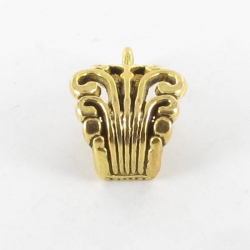BM324D - 3660246059742 - MegaCrea - Bélière filigranée métal 17mm Doré - 2