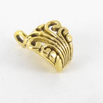 BM324D - 3660246059742 - MegaCrea - Bélière filigranée métal 17mm Doré