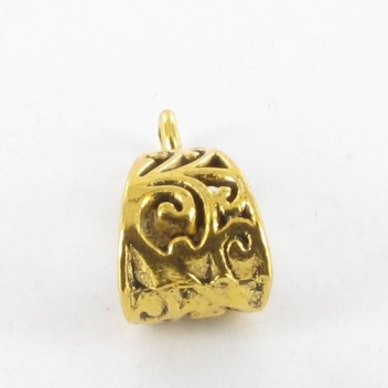 BM325D - 3660246059780 - MegaCrea - Bélière filigranée métal 20mm Doré - 2