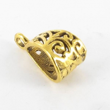 BM325D - 3660246059780 - MegaCrea - Bélière filigranée métal 20mm Doré