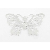 Estampe filigranée Papillon 39x27 mm Argenté
