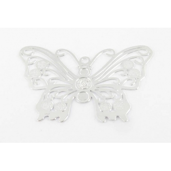 ES115A - 3660246018916 - MegaCrea - Estampe filigranée Papillon 39x27 mm Argenté