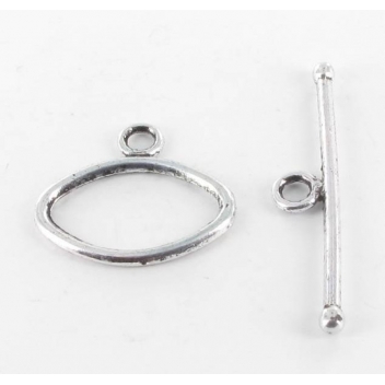 FE100A - 3660246046858 - MegaCrea - Fermoir toggle Argenté 32x18 mm - 2