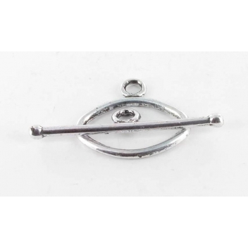 FE100A - 3660246046858 - MegaCrea - Fermoir toggle Argenté 32x18 mm