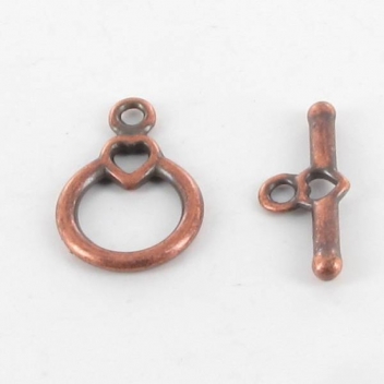 FE86C - 3660246114731 - MegaCrea - Fermoir toggle coeur Cuivré - 2