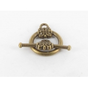 Fermoir toggle fleur Bronze