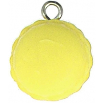GAT063 - 3660246063626 - MegaCrea - Macaron pâte polymère Ø 15 mm Citron