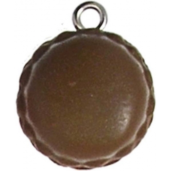 GAT065 - 3660246063640 - MegaCrea - Macaron pâte polymère Ø 15 mm Chocolat
