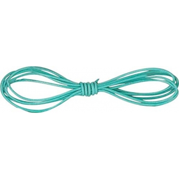 LCF23 - 3660246009839 - MegaCrea - Cordon cuir Ø 1 mm Turquoise 1 m