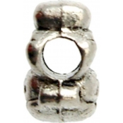 Perle métal grand trou 15mm Bonhomme