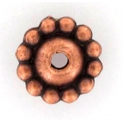Perle métal soucoupe Ø 8 mm Cuivré (10 pièces)