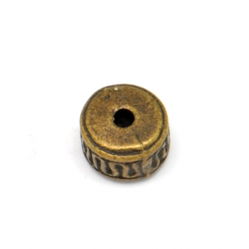 PM081B - 3660246115493 - MegaCrea - Perle rondelle métal Ø 8 mm Bronze - 3